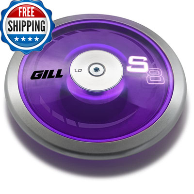 Gill Athletics 1 Kg Throwing Discus - To Mid Spin Metal Discus 80 Rim Weight -