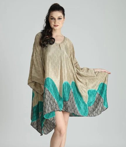 Women's Printed Long Casual Hood Top / Kaftan / Poncho Mix Wholesale Lot 03 pcs