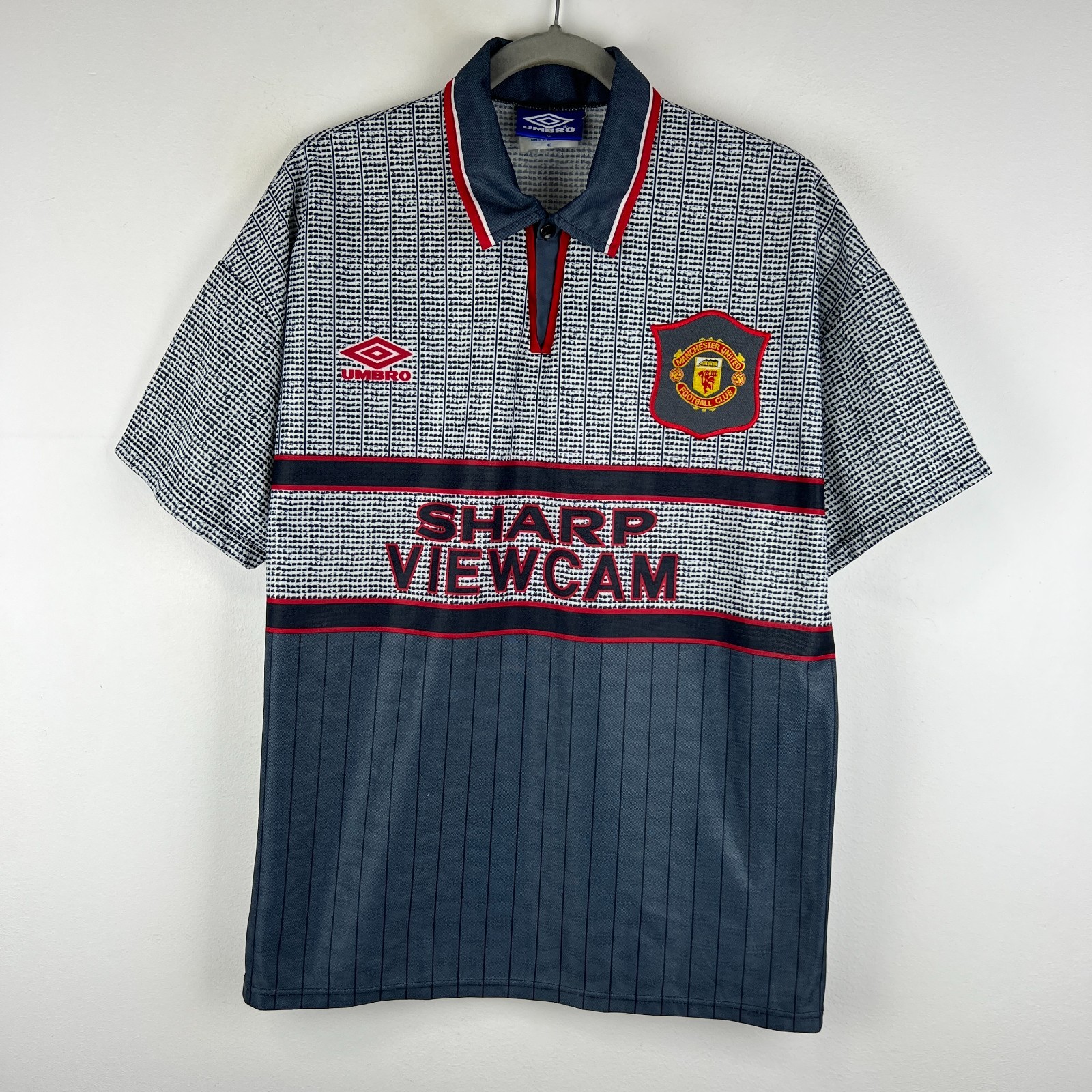 Manchester United 1995/1996 Umbro Away Vintage Soccer Jersey Rare Shirt Men sz M