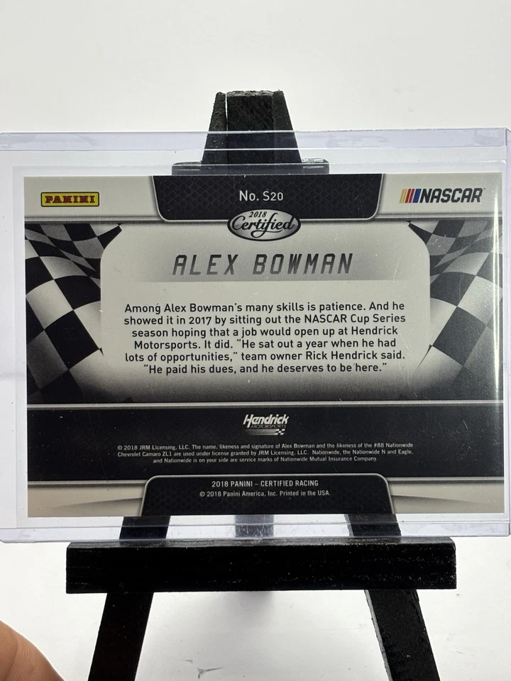 Alex Bowman 2018 Certified Skills /25 - Image 2 of 2