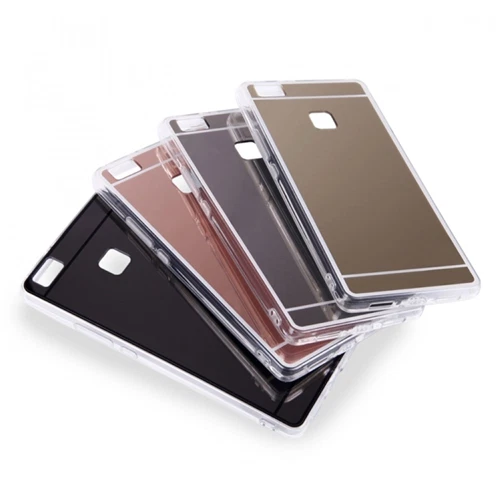 Custodia TPU Effetto Specchio Metallico Argento Huawei Ascend P9 Protettiva - Immagine 3 di 3
