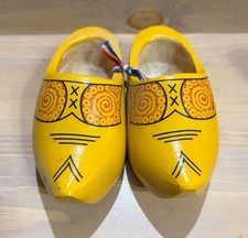 Vintage Dutch Holland Wooden Clogs Shoes Hand Crafted Painted 6 Traditional