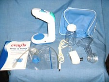 215 - evenflo BATTERY OR AC ELECTRIC PRESS PUMP BREAST PUMP - NEW OPEN