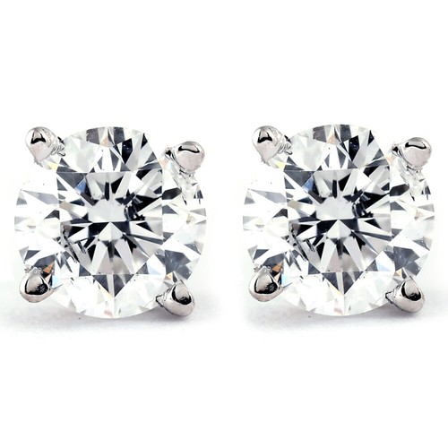 1/4 Ct TDW Genuine Diamond Studs Available in 14k White or Yellow Gold - Picture 1 of 12