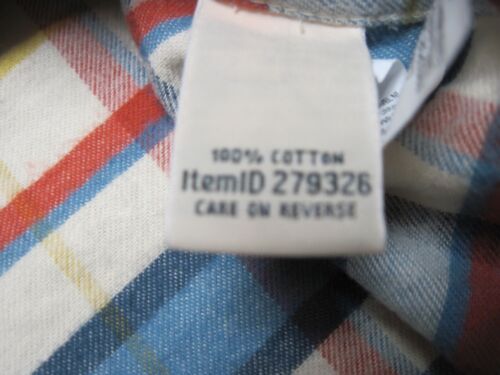 LL Bean Damen Small Petite Plaid Button Up Soft Flanell Hemd Beige Rot Outdoor - Bild 4 von 10