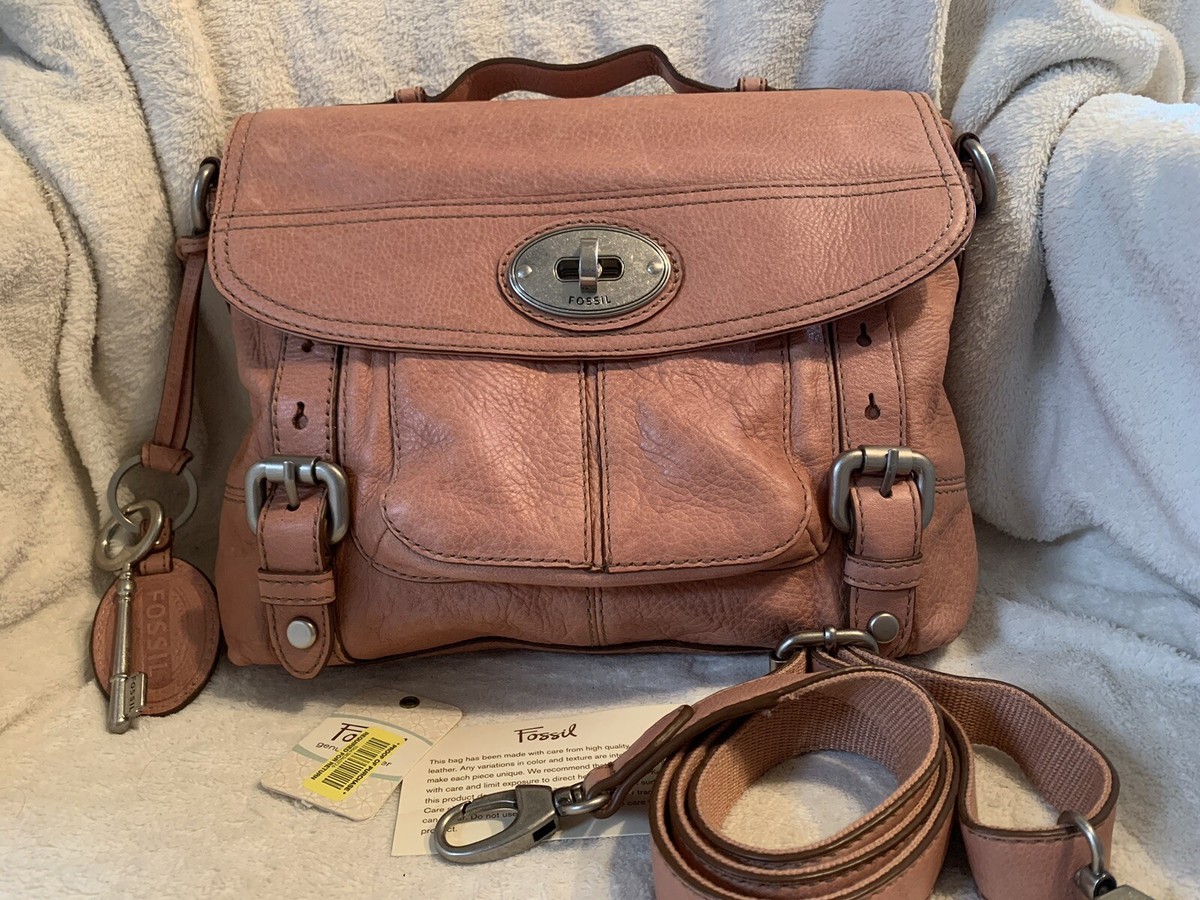 Fossil 1954 Maddox Salmon Top Handle Long Live Crossbody