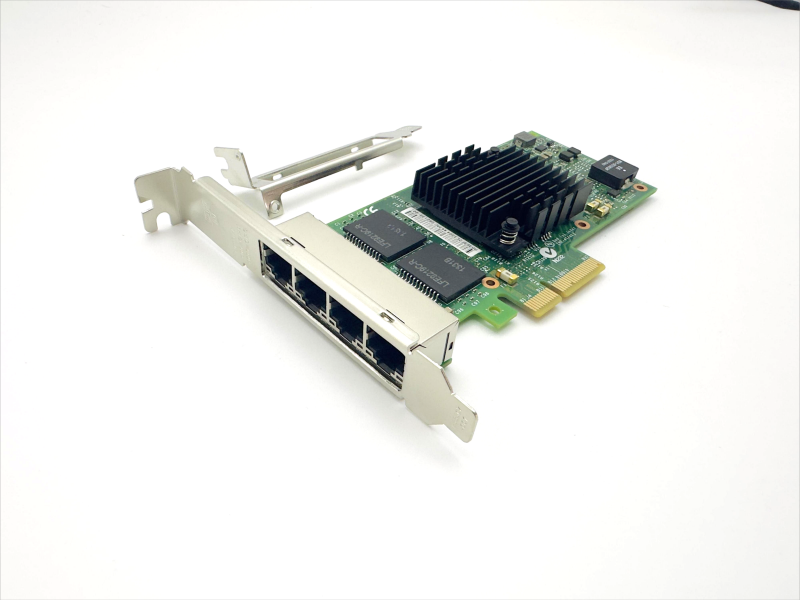 PCIe x4 Ethernet Adapter NIC Network Quad Ports Card Compatible