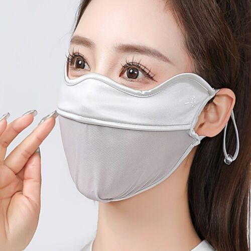 Reusable UV Face Mask Summer Cycling Wind Shield Ice Silk Face Cover Commuting - Picture 15 of 16