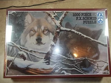 EYES IN THE MIST WOLF PUZZLE 1000 PCS FX SCHMID FACTORY SEALED