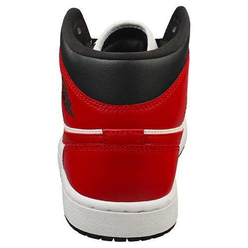 Nike Air Jordan 1 Mid Womens Black White Red Fashion Trainers - 3 UK - Picture 4 of 8