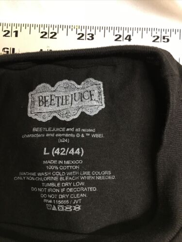 Beetlejuice Graphic T-Shirt Black Size L Large Mens NWT - Picture 10 of 11