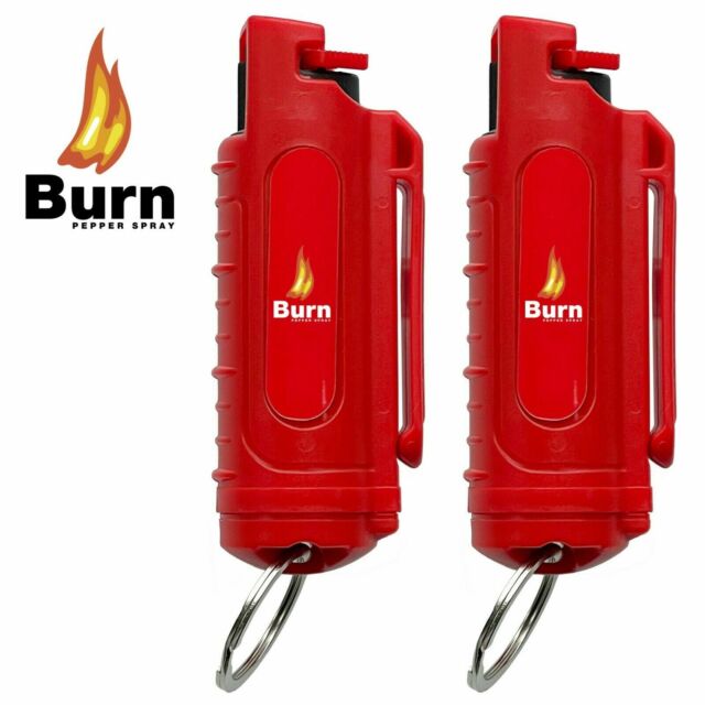 2 BURN Pepper Spray 1/2oz Keychain Self Defesne Red Safety Case Molded 2 BURN Pepper Spray 1/2oz Keychain Self Defesne Red Safety Case Molded