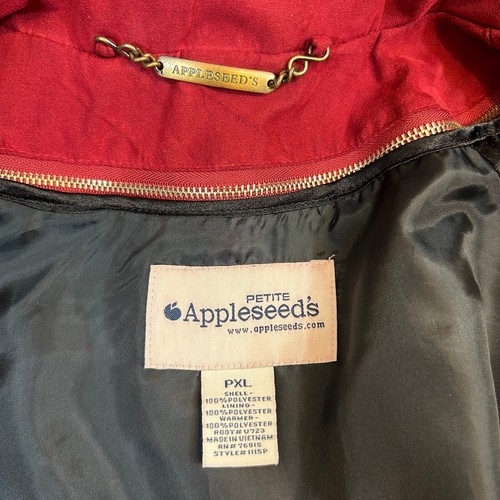 Appleseed's Damen Trenchcoat Petite XL Reißverschluss Futter Cranberry Kapuze 1115P - Bild 5 von 10