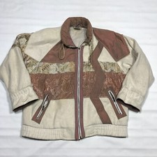 Vintage 80s Clipper Bay Multi- Fabric Patchwork Jacket Adult Medium