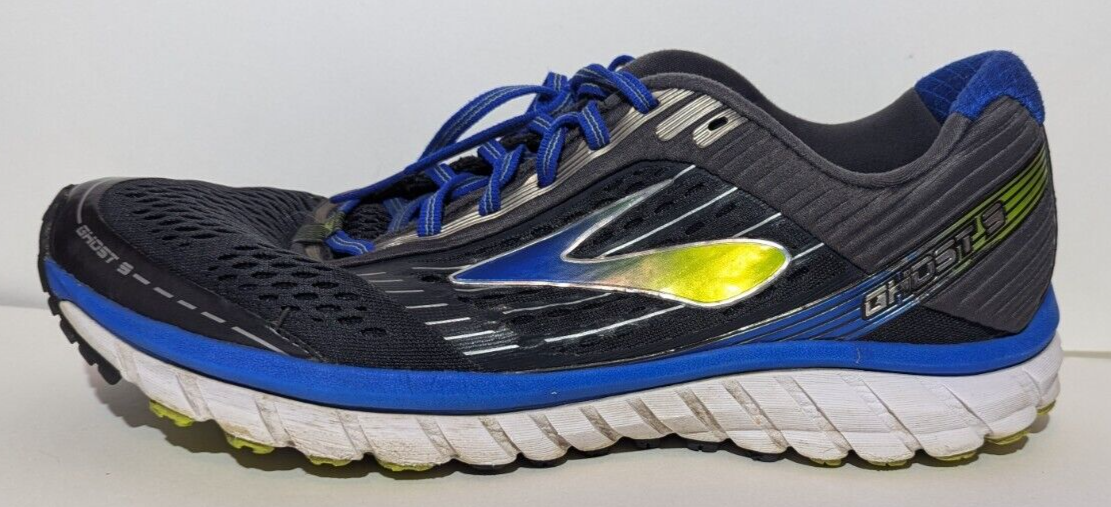 Brooks Mens Size 11.5 Ghost 9 Gray Blue Running Shoes  display picture 1