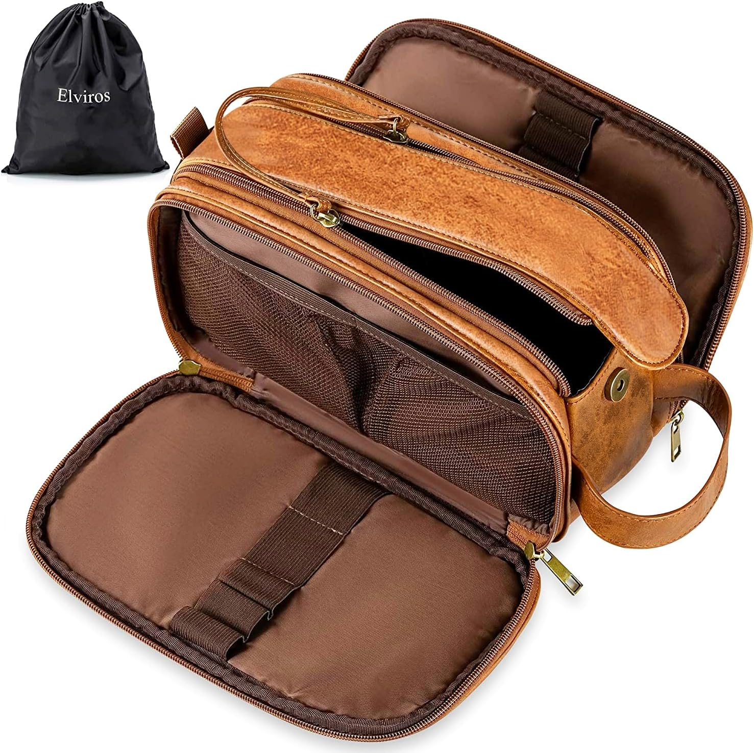 Toiletry Bag for Men, Large Travel Shaving Dopp Kit Water-Resistant Bathroom Toi-image