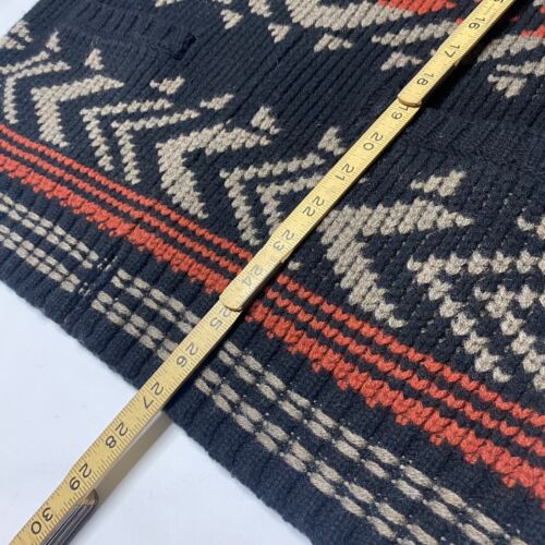 PENDLETON Zipped Knitted Vest Black Tan Red L Lambswool Native Westerley Jacket - Picture 12 of 14
