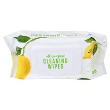 12x Alcohol-Free Cleansing Wipes, Lemon, Safe on Skin 80 Count all purpose