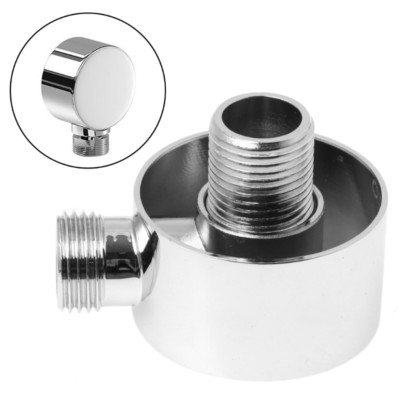 Bathroom Round Shower Hose Connector 1//2/" NPT Wall Union Elbow Brushed Nickel