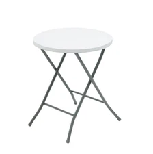 Mainstays 24 inch Round Folding Bistro Table, White