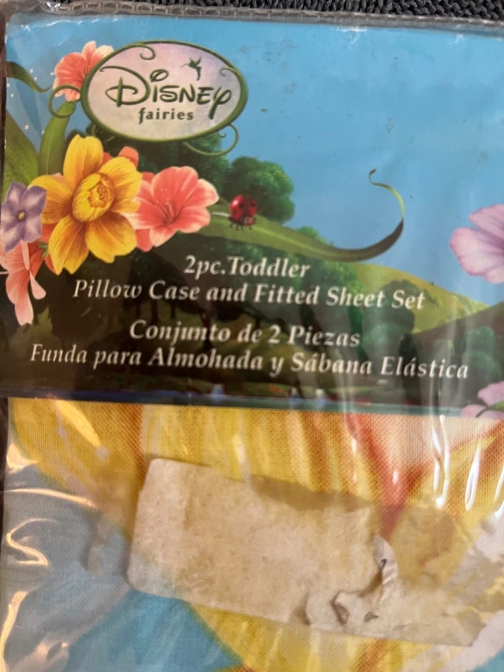 Tinker Bell Twin 2 Piece Flat sheet & Pillowcase Lavender/Purple/Lilac Color P10 - Image 3 of 4