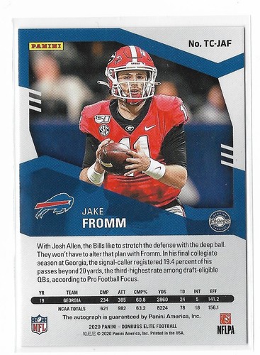 2020 Elite Turn of the Century Auto. Jake Fromm (RC) /20 - Picture 2 of 2