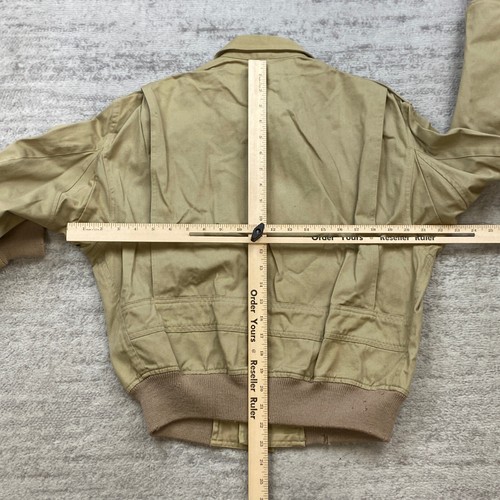 Vintage Polo Ralph Lauren Military Field Bomber Zip Jacket 10 Beige Tan Epaulet 90s - Bild 12 von 20
