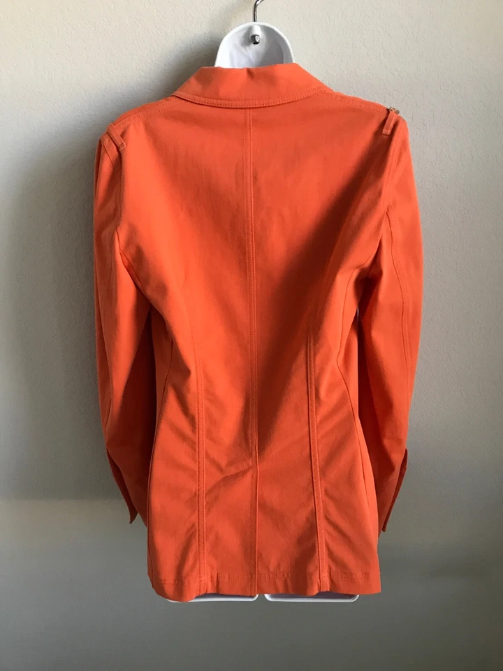 EUC Escada женщин ярко оранжевый блейзер sze 36 США 6 + карманы - Изображение 4 из 4