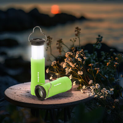 EverBrite 2-in-1 Mini Lanterns and Flashlights Green 2 Pack Battery Powered