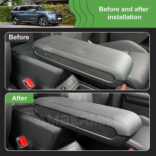 For Mini Countryman U25 2024-2025 Car Center Armrest Box Side Sticker Trim Suede - Bild 3 von 7