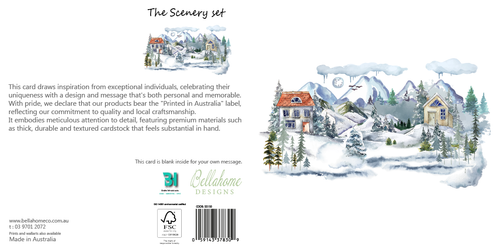 Tarjeta de felicitación Snowy Village - Juego de paisajes de Australian Designs - Imagen 2 de 3