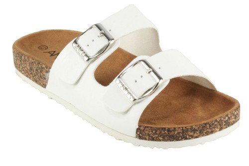 Sandalias planas para mujer ANNA Glory-100 con doble correa puntera abierta - Imagen 17 de 21
