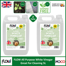 Flowchem All Purpose White Vinegar Pickling Cleaning Cooking Gardening 5Litre x2 1.68 per litre