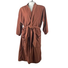 Vintage SEA ISLAND Treasurobe Burnt Orange One Size Pockets Kimono Robe