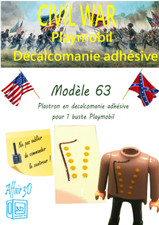 Custom Playmobil Décalcomanie adhésive -  ACW - 1900 - plastron  jaune 2 N63