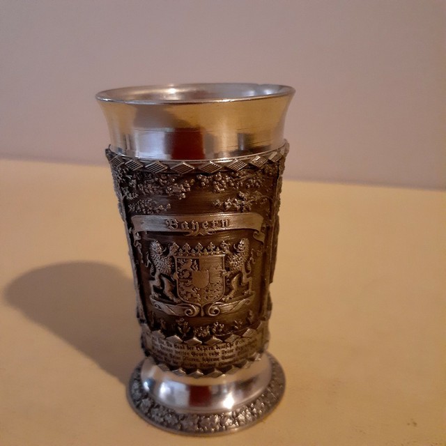 SKS ZINN 95 SHOT GLASS PEWTER MADE IN GERMANY eBay