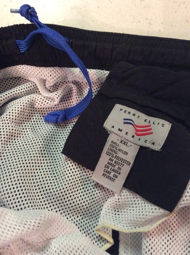 Perry Ellis America Mens Mesh Lined Swim Shorts Trunks Size XXL Black - Picture 4 of 4