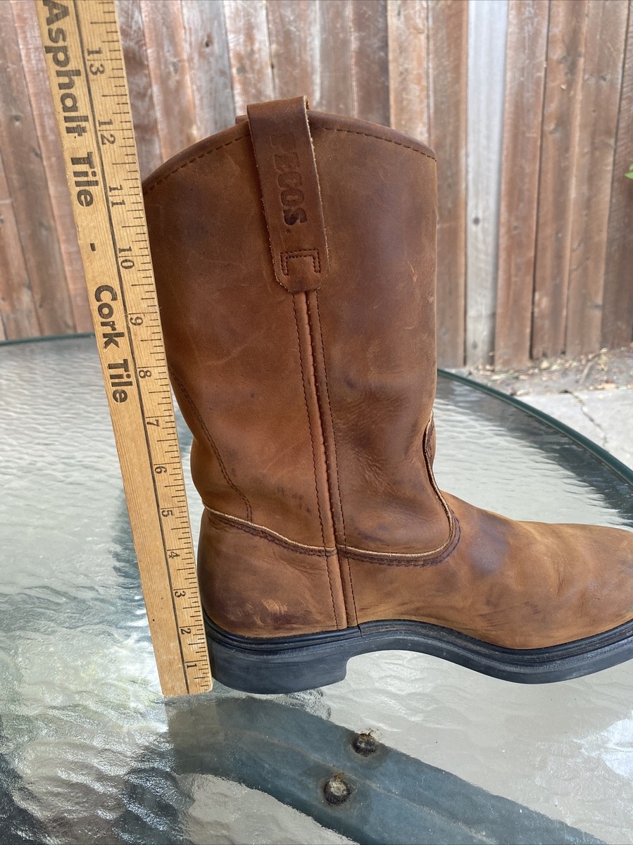 Red Wing 1105 Pecos Brown Leather Work Cowboy Oil Resistant Boots