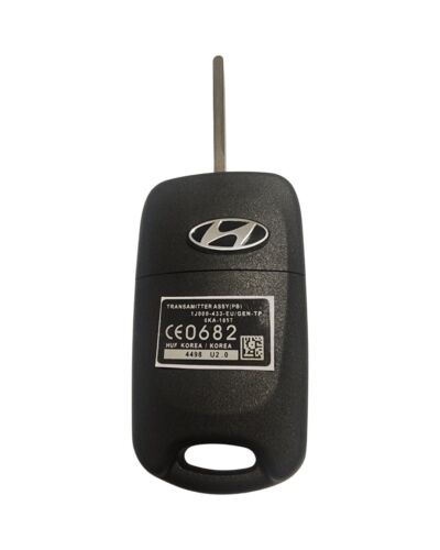 Hyundai i30 Complete Remote Flip Key with Transponder 434mhz - ID46 - with Logo - Picture 3 of 8