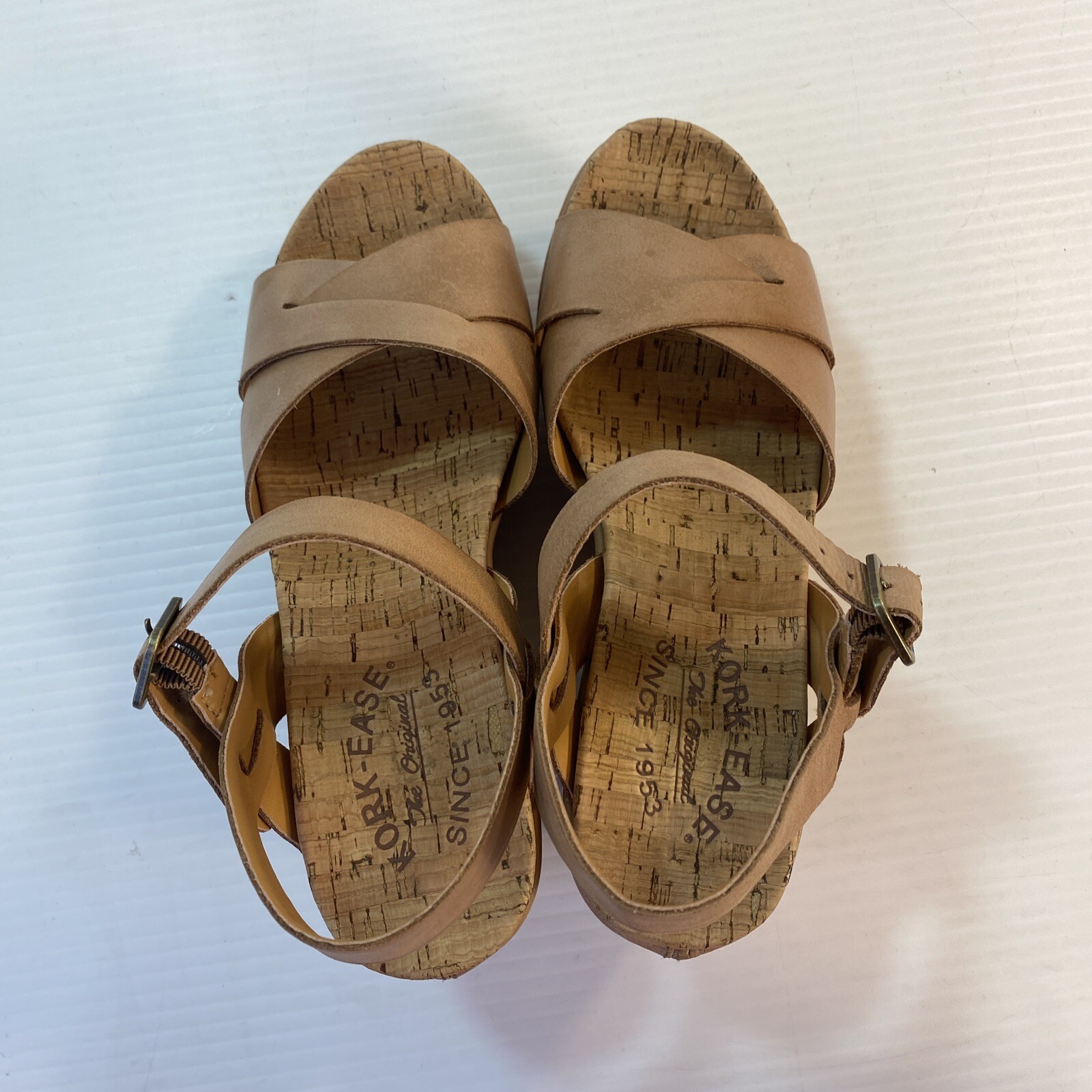 EUC Kork Ease Ava Classic Natural Vachetta Leather Women’s Size 6
