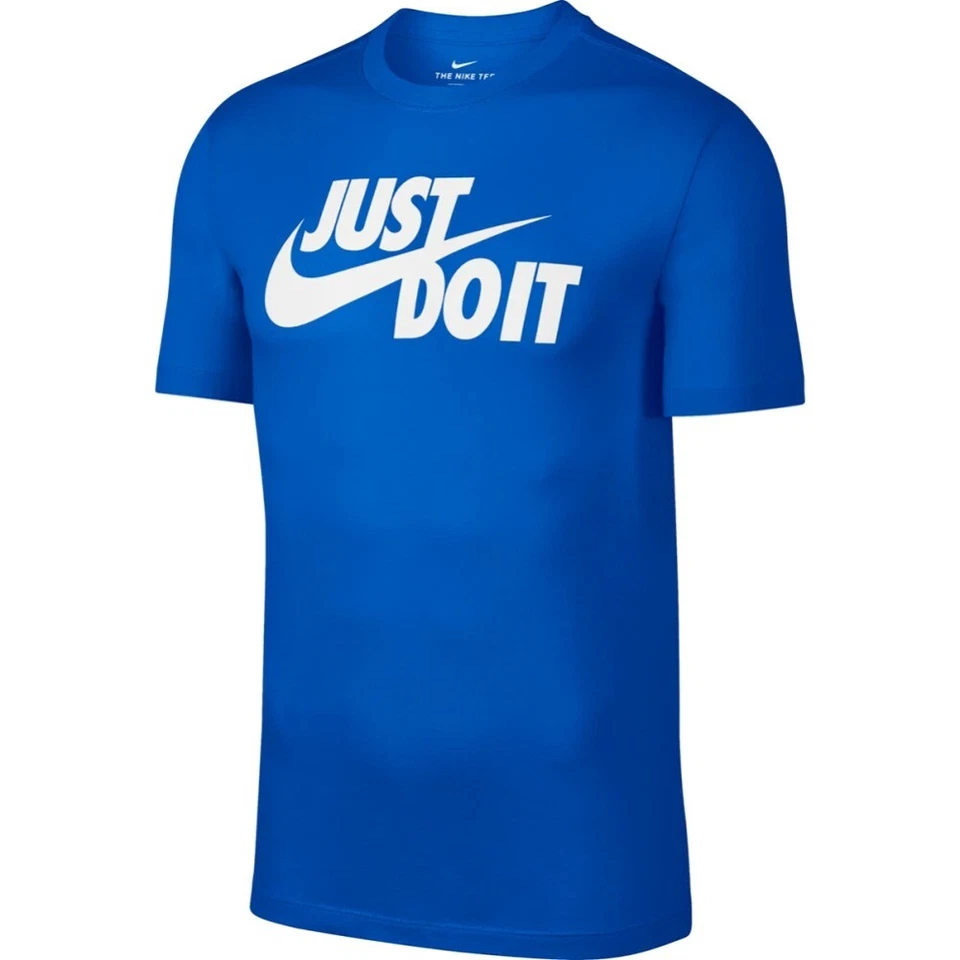 Camiseta esportiva masculina Nike "Just Do It" manga curta gola redonda camisa atlética - Imagem 4 de 4