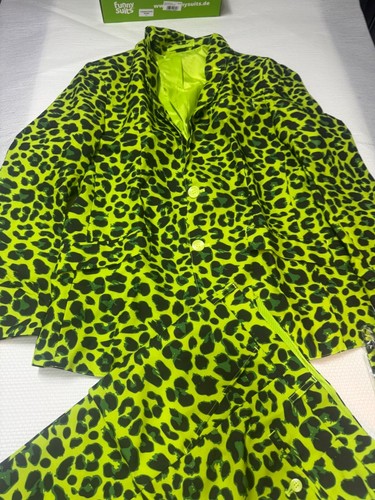 Funny Suits Anzug Green Leopard Gr. 50 / M Opposuits NEU Karneval Fasching - Bild 2 von 12