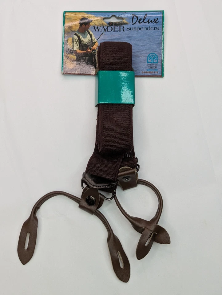 Tirantes Wader Vintage Northwest Territory Deluxe, Marrón 1.5" Ancho Elástico Foto 2 de 4