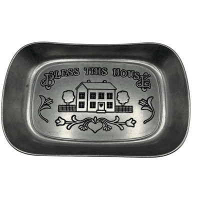 Wilton Armetale Vintage Pewter Bread Tray ''Give Us This Day Our Daily Bread 
