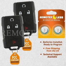 2 For 2014 2015 2016 2017 Silverado 1500 2500 3500 HD Remote Car Keyless Key Fob