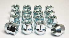Set of 16 x 7/16" UNF, 19mm Hex Open Alloy Wheel Nuts (Silver)