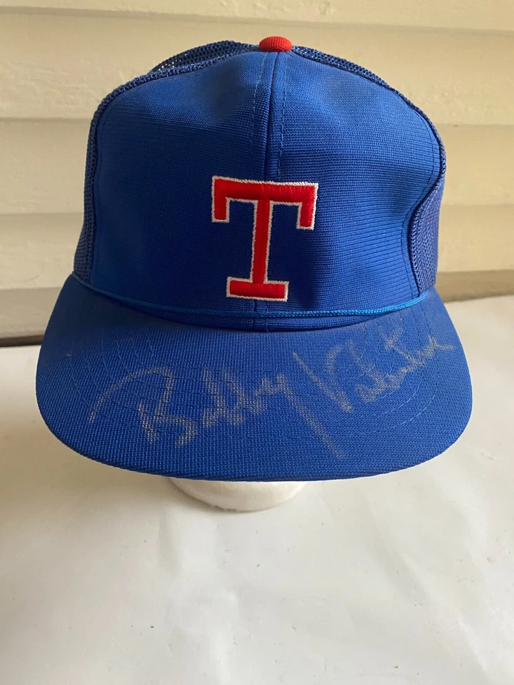 Gorra gorra SnapBack firmada por Texas Rangers Bobby Valentine vintage años 80’s MLB Foto 3 de 4