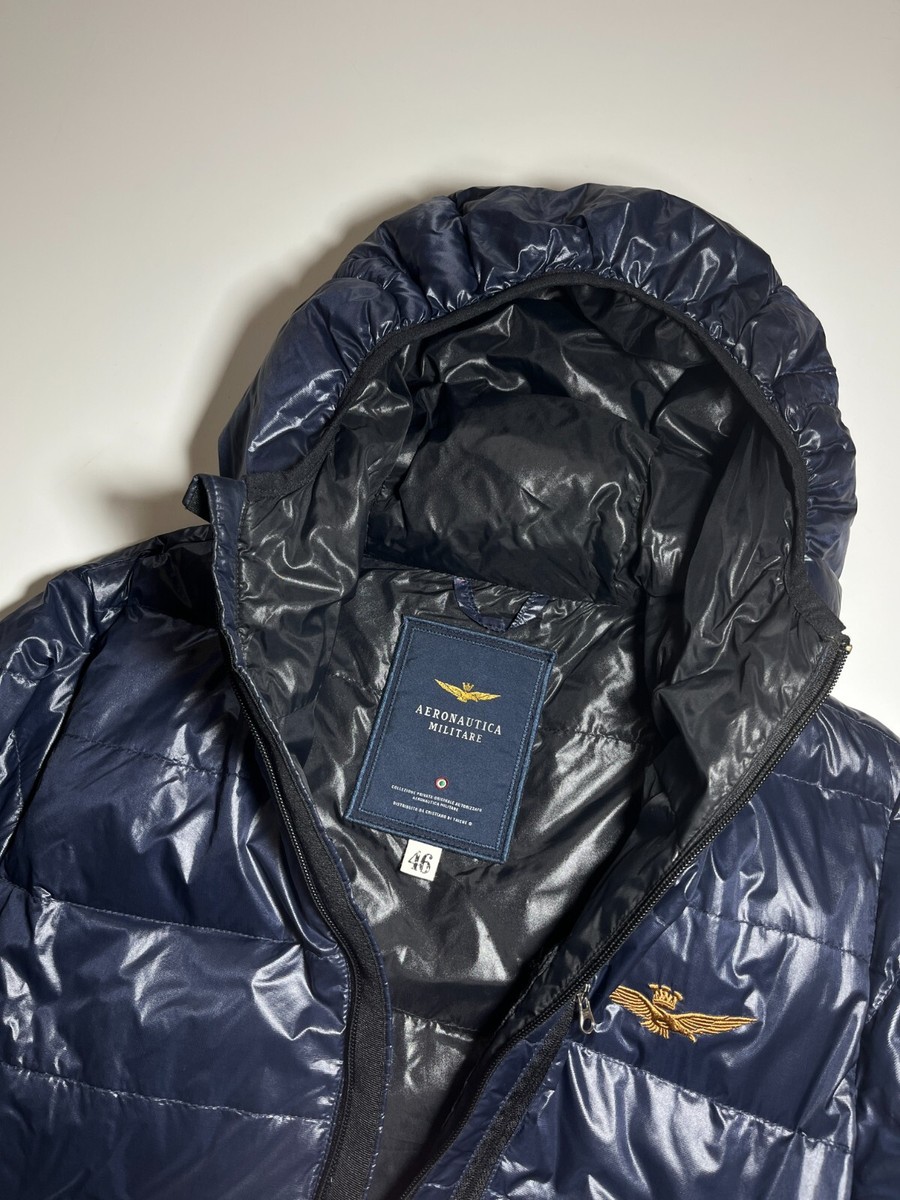 Aeronautica Militare Military Navy Down Jacket Size S | eBay