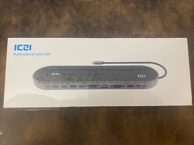 ICZI  Docking Station,12-in-1 USB C Hub with 4K HDMI,1080P VGA,LAN, USB3.0