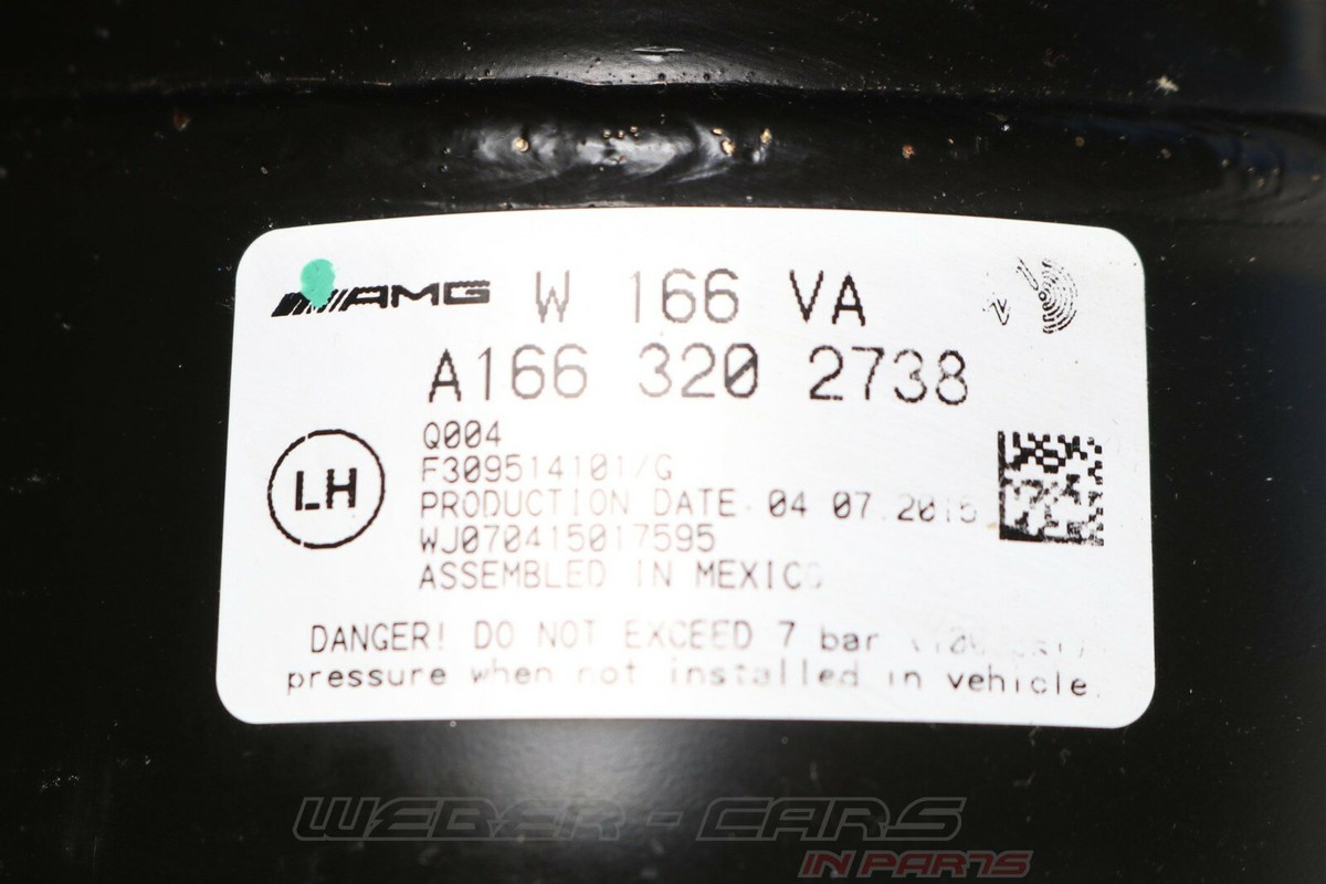 A1663202738 Mercedes X166 ML Gl 63 AMG Airmatic Shock Absorber 